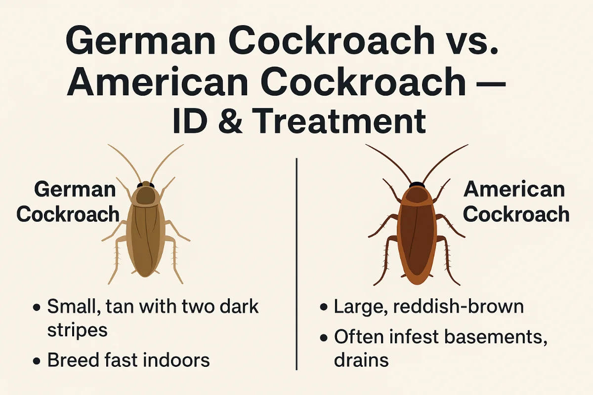 German vs. American Cockroach: ID & Treatment Timeline